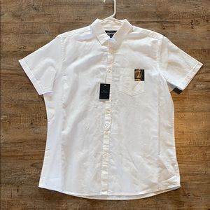 Nice button up t shirt.